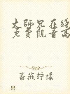 大师兄在线完整免费观看高清