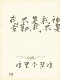 我不是戏神最新章节,我不是戏神无弹