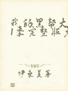 我的黑帮大佬第1季完整版免费观看高清