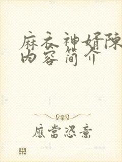 麻衣神婿陈黄皮内容简介封面