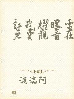 许我耀眼电视剧免费观看在线完整