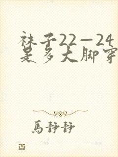 袜子22—24是多大脚穿