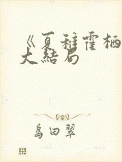 《夏稚霍栖野》大结局封面