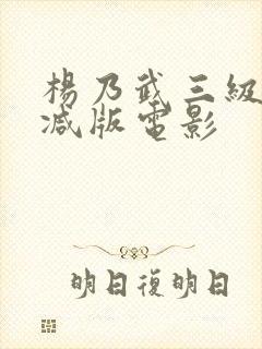 杨乃武三级无删减版电影