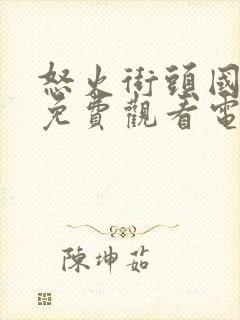 怒火街头国语版免费观看电视剧