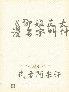 《御姐正太》动漫名字叫什么