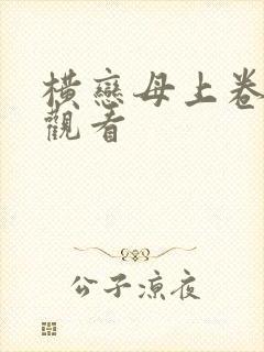 横恋母上卷在线观看封面