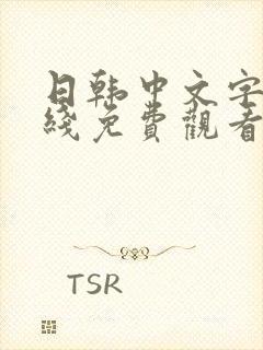 日韩中文字幕在线免费观看一区