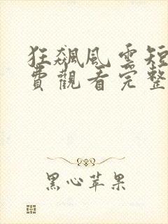 狂飙风云短剧免费观看完整版