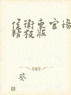 侯卫东官场笔记精校版封面