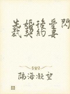 先婚后爱闪婚总裁契约妻封面