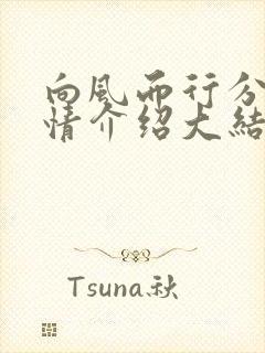 向风而行分集剧情介绍大结局