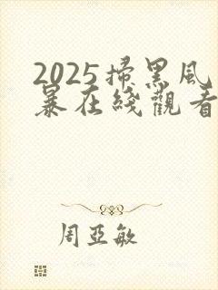 2025扫黑风暴在线观看完整版免费观看
