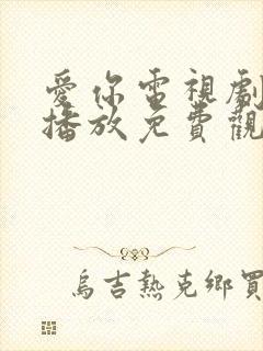 爱你电视剧在线播放免费观看