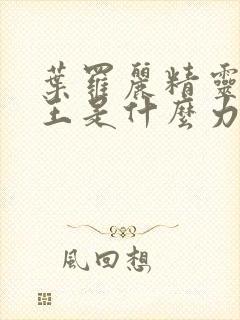 叶罗丽精灵梦世王是什么力量