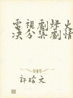 电视剧烽火连城决分集剧情介绍