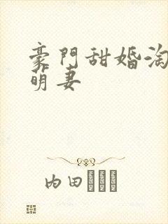 豪门甜婚淘气小萌妻