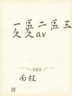 一区二区三区久久久av