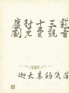 尘封十三载电视剧免费观看完整版21