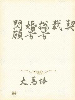 闪婚总裁契约妻顾兮兮