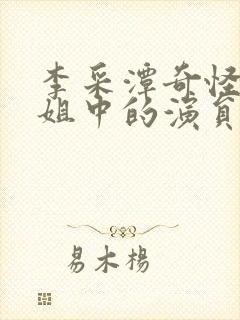 李采潭奇怪的姐姐中的演员表封面