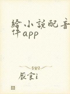 给小说配音的软件app