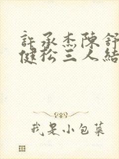 许承杰陈舒彤冯健松三人结局如何样封面