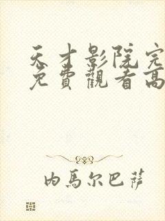 天才影院完整版免费观看高清