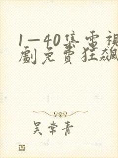 1—40集电视剧免费狂飙