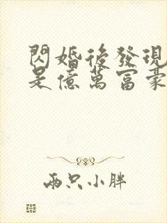 闪婚后发现老公是亿万富豪 无弹窗