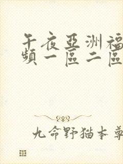 午夜亚洲福利视频一区二区