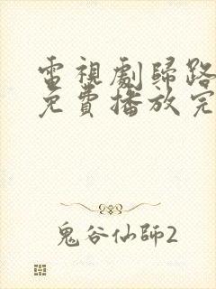 电视剧归路全集免费播放完整版高清