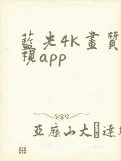 蓝光4k画质影视app