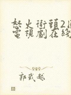 怒火街头2国语电视剧在线观看