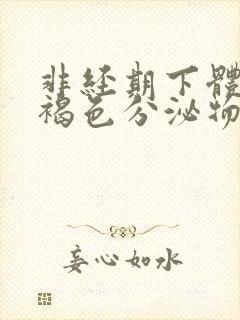 非经期下体流黑褐色分泌物怎么办