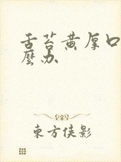 舌苔黄厚口臭怎么办