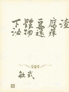 下体豆腐渣状分泌物还痒封面