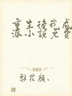 重生后我成了反派小说免费阅读封面