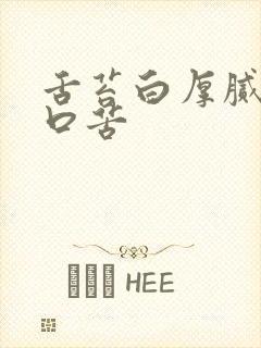 舌苔白厚腻口干口苦