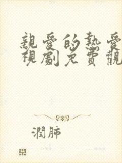 亲爱的热爱的电视剧免费观看高清