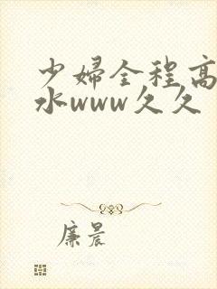 少妇全程高潮喷水www久久