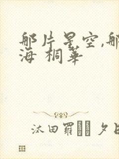那片星空,那片海 桐华
