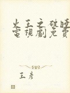 火王之破晓之战电视剧免费观看