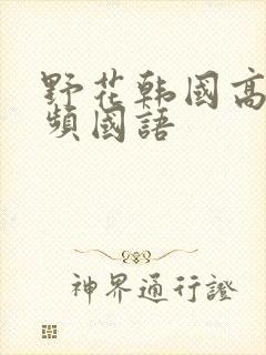 野花韩国高清视频国语