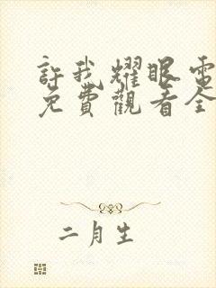 许我耀眼电视剧免费观看全集高清