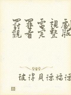 罚罪电视剧在线观看完整版免费高清