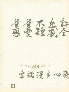 爸爸不允许我谈恋爱短剧全集结局封面