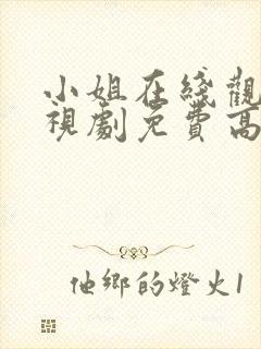 小姐在线观看电视剧免费高清全集