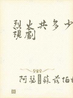 烈火共多少集电视剧