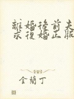 离婚后前夫哭着求复婚正版